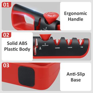 Afilador de Cuchillos 4 en 1 al por Mayor con Perilla de Ángulo Ajustable, Multiusos y para Pulir Utensilios de Cocina - Product Image 6