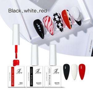 JTING – Vernis à ongles gel UV 3 couleurs (noir, blanc, rouge) – Conception personnalisée gratuite – Créez votre marque de vernis gel UV avec logo privé - Product Image 1