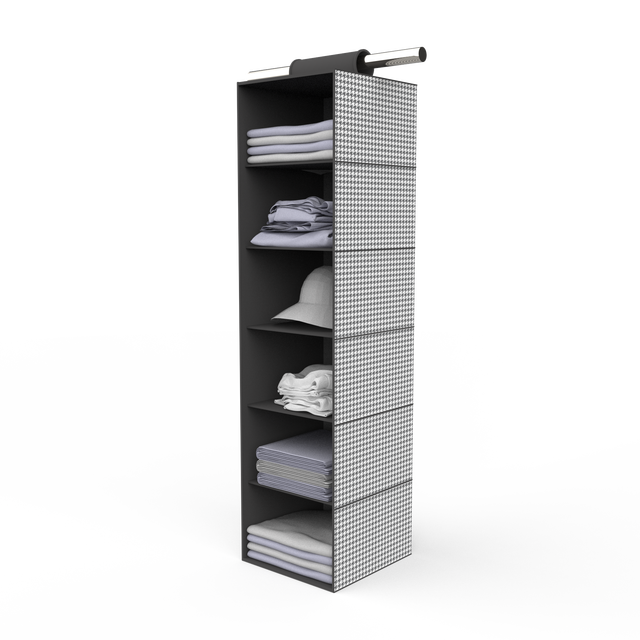 Hanging Sweater Organizer for Closet Wardrobe Household Folding 6 Compartments Non-woven Fabric Hanging Organizer for Clothes