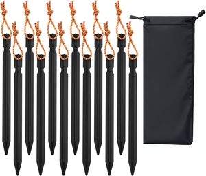 Piquets de tente en aluminium NBT 7 pouces, ultralégers, avec <span class=keywords><strong>corde</strong></span> réfléchissante, pour le camping, la randonnée et le trekking - Product Image 5