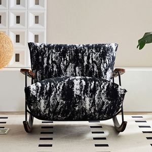 Poltrona <span class=keywords><strong>a</strong></span> <span class=keywords><strong>dondolo</strong></span> singola moderna <span class=keywords><strong>per</strong></span> allattamento, relax in giardino, camera da letto e terrazza - Product Image 4