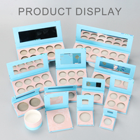 Individuelle Lidschatten-Pfanne Private Label LOGO-förmige Matte Lidschatten-Palette mit Spiegel Heißer Verkauf Lidschatten-Pappschachtel