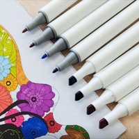 Stylo aquarelle double face non effaçable S1000 multicolore populaire en gros pour artistes, idéal pour le dessin et l'emballage en vrac