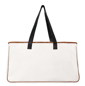 Bolso de lona, bolso de mano, bolso de playa de gran capacidad para hombre y mujer, bolso sencillo con letras impresas, para compras - Product Image 5