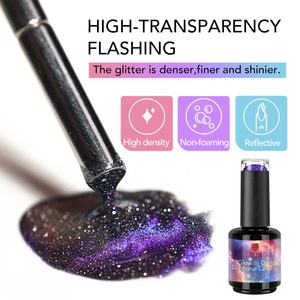 도매 개인 라벨 HEMA HPMA TPO UV 젤 매니큐어 글로우 다크 다이아몬드 고양이 눈 디자인 15ml 흡수 젤 병 포장 로고 - Product Image 5