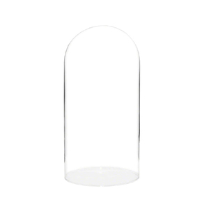 El üflemeli dekoratif şeffaf ekran cam Cloche mum kavanoz kubbe kapak doğal bambu taban - Product Image 6