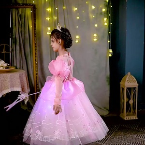 Nuevo Vestido de Princesa Rosa Elegante para Niñas, Disfraces Clásicos para Fiestas de Cumpleaños Infantiles - Product Image 4