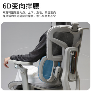 Saigu Ergonomic Mesh <b>Chair</b> T9 Gray Lumbar Support Reclining Office Gaming <b>Chair</b> - Product Image 3