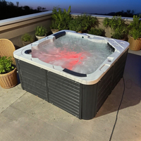 Fournisseur Yacuzzier Foshan – Bain à remous extérieur en acrylique bleu océan pour 5 villas, spa public, Water World Play Pot Eddy Wason Soaking