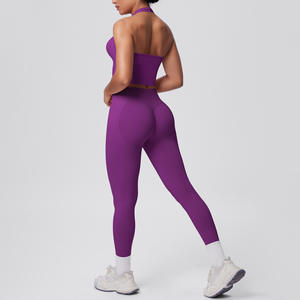 Ropa Deportiva Personalizada, Conjunto de 5 Piezas para Yoga, Chaqueta sin Mangas, Transpirable, Ligero, Tallas Grandes, Venta al Por Mayor - Product Image 6