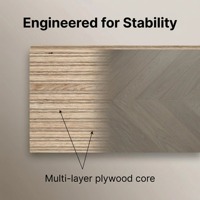 Planches de parquet en bois d'ingénierie multicouche en chêne blanc à chevrons pour salon et usage extérieur