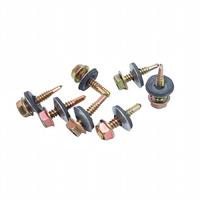 Tornillo Autoperforante de Cabeza Hexagonal DIN7504 con Arandela de Goma EPDM para Instalación en Láminas de Hierro, Venta Caliente de Fábrica