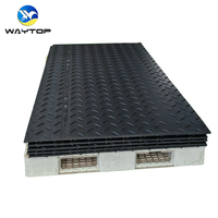Tapis de protection antidérapants à haute capacité de charge pour pelles et grues, protection de sol en plastique pour accès sur terrains molletonnés