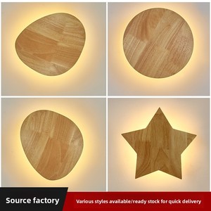 <span class=keywords><strong>Applique</strong></span> <span class=keywords><strong>Murale</strong></span> LED en Bois Massif Style Européen Nordique avec Abat-jour Ambré Dimmable <span class=keywords><strong>pour</strong></span> Salon, <span class=keywords><strong>Escalier</strong></span> et Couloir – Éclairage d'Ambiance - Product Image 2