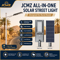Farola LED Solar DC para Carreteras, IP66, Certificación CCC, CE, RoHS, Batería Lifepo4, Pantalla de Aluminio y Plástico, Garantía de 5 Años