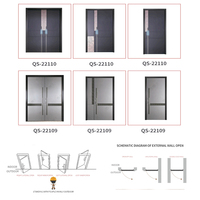 Porte d'entrée double de luxe en aluminium moulé avec relief circulaire Mandala, finition bronze, pour villa, sécurité extérieure, sur mesure OEM