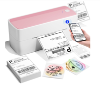 Mini impresora térmica de etiquetas portátil 4x6, mini impresora de etiquetas de mano USB + para fotos, pegatinas, códigos de barras, recibos POS