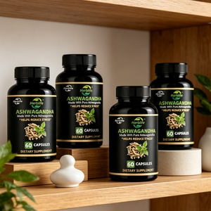 Cápsulas de Ashwagandha con Extracto de Raíz, Suplemento Alimenticio Herbal, Marca Privada OEM, Venta al Por Mayor de Fábrica - Product Image 5