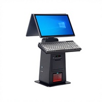 Caja Registradora Todo en Uno con Doble Pantalla Táctil, Escaneo de Códigos, Sistema de Gestión Comercial, Código de Barras Inteligente