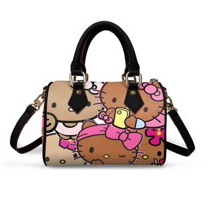 Bolso Boston Mini Personalizado para Mujer, Estampado de Camuflaje, Piel Sintética, Asa Superior, Estilo Urbano Moderno, Bolso Cilíndrico, Bandolera - Product Image 1