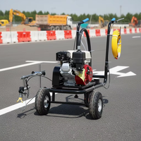 Machine de marquage routier à pulvérisation sans air à poussée manuelle, certifiée CE, avec pistolet simple/double, pour peinture à froid et traçage de lignes de circulation