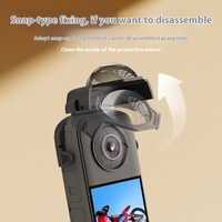 Accessoires d'objectif à clipser en verre optique panoramique pour caméra sportive Insta360 X3, protection PC haute transparence