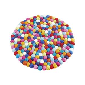 Posavasos redondo de fieltro multicolor de 22 cm, tapete decorativo para mesa, para uso en el hogar y la cocina. - Product Image 1