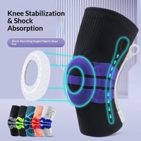 Genouillères à compression personnalisées avec support rotulien en silicone, antidérapantes, absorbant les chocs, adaptées à tous les sports pour adultes