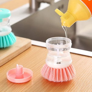 Kitchen Wash Pot Dish <b>Brush</b> <b>Washing</b> Utensils with <b>Washing</b> <b>Up</b> Liquid Soap Dispenser Household Kitchen Cleaning Accessories - Product Image 2