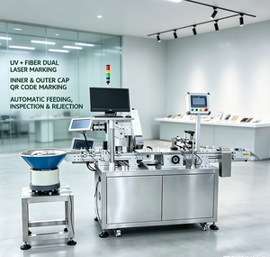 Máquina de Marcado Láser UV para Tapas de Botellas de Plástico y Metal con Marcado Láser de Alta Velocidad y Verificación de Códigos QR en Tiempo Real - Product Image 1