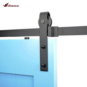 Accessoires de quincaillerie pour <span class=keywords><strong>porte</strong></span> <span class=keywords><strong>coulissante</strong></span> de <span class=keywords><strong>grange</strong></span> en métal à montage au plafond, système coulissant en fer forgé pour portes - Product Image 3