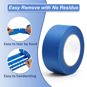 Cinta <span class=keywords><strong>de</strong></span> <span class=keywords><strong>pintor</strong></span> azul para pintar casas, resistente a los rayos UV por 14 días, cinta <span class=keywords><strong>de</strong></span> enmascarar <span class=keywords><strong>de</strong></span> papel crepé para uso en exteriores - Product Image 2