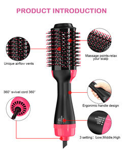 Brosse sèche-cheveux professionnelle HQ Mixed Proc, outils de coiffage en une seule étape, chauffage rapide, lissage et séchage des cheveux, brosse à air chaud - Product Image 3
