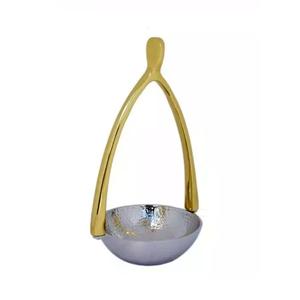 Bol de service en aluminium avec Branches d'arbre, plaqué or et brillant, poli, noix, Fruits secs, vente chaude et de haute qualité - Product Image 6