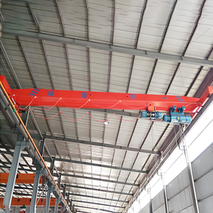 Mécanisme de levage de grue de <span class=keywords><strong>pont</strong></span> aérien à poutre unique robuste palan électrique 1-25 tonnes au sol et télécommande 3 phases 380V - Product Image 1