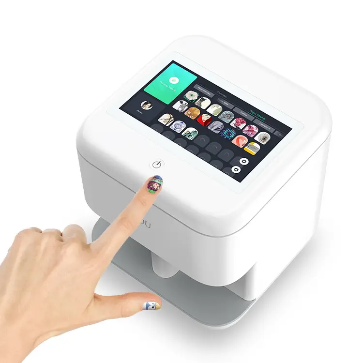 Adesivo de dedo para unha, de alta qualidade, máquina de impressão de etiquetas privadas, digital inteligente, 3d, máquina de impressão de unhas