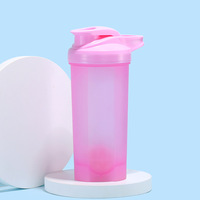 Gobelet à eau en plastique PP transparent avec couvercle à visser, pour boire directement, portable pour le camping et la salle de sport