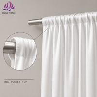 Tissu en microfibre tissé teint sur mesure, doux, respirant, léger, 100 GSM, pour toiles de fond de scène, draperies et rideaux de mariage