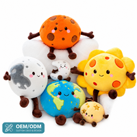Vente en gros usine : Ensemble de jouets en peluche personnalisés OEM sur le thème du système solaire (Terre, Soleil, Mars, Lune, Étoile) et de figurines spatiales anthropomorphiques