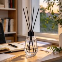 Bouteille diffuseur de parfum d'ambiance en verre vide de luxe unique avec logo personnalisé OEM pour huiles d'aromathérapie