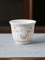 6 tasses à café et soucoupes décoratives en porcelaine arabe CAWA du Moyen-Orient, écologiques, 70 ml, pour latte et thé, cadeau national saoudien