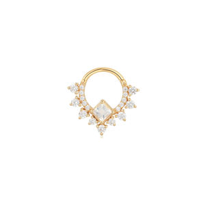 Calendo | Moda takı toptan Piercing kristal <span class=keywords><strong>Opal</strong></span> ASTM F136 G23 titanyum göbek takısı <span class=keywords><strong>Septum</strong></span> burun halkası Clicker - Product Image 2