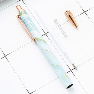 Stylo bille promotionnel or rose de luxe, stylo publicitaire personnalisé or rose avec logo imprimé, motif style Noël - Product Image 4