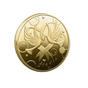 Moneda confesional amor pájaro en forma de corazón conmemorativa oro plata monedas regalo del Día de San Valentín romántico suerte San Valentín moneda - Product Image 4