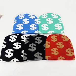 Gorro de punto clásico unisex personalizado con estampado de dólar, gorro de lana elástico y cálido, regalo promocional - Product Image 1
