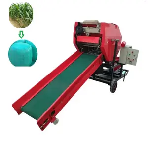 Milho Silagem Feno Palha Press Embalagem Baling Machine Round Bale Forragem Silage Compress Milho Baler Hay Wrapping Machine automática