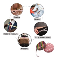 Règle de tailleur rétractable recouverte de tissu de 60 pouces ruban à mesurer souple outils de couture bricolage petite fleur mesure pour fournitures de couture