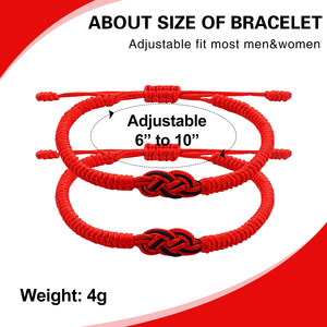 Cặp vợ chồng Quà Tặng Chuỗi màu đỏ của Số Phận Vòng đeo tay chúc may mắn bảo vệ handmade Knot phù hợp với tình bạn Vòng đeo tay - Product Image 3