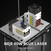 NEJE A40640 80W Pro Modul Laser Akurasi Tinggi DC 12V 450nm Fokus Biru Ukiran Pemotongan TTL Baja Tahan Karat Lembut Baru