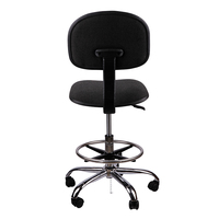 Chaise de bureau ESD en acier avec revêtement en tissu/foam PU pour salle blanche de laboratoire B0303